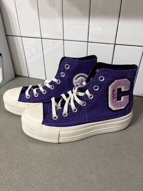 NWOT CONVERSE Star Lift Plaid Preppy Retro hi top sneakers